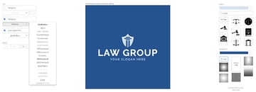 Choosing law office logo fonts